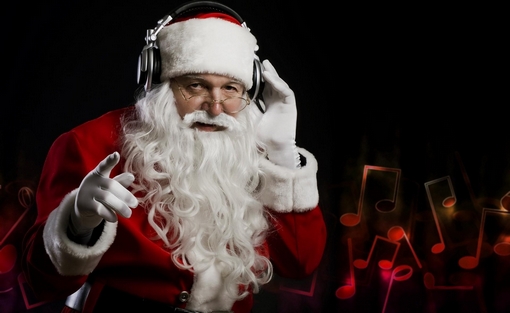 Santa-Claus-Christmas-Headphones-Music-Hand